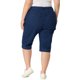 thumbnail image 3 of Pantalones cortos de mezclilla cargo para mujer de talla grande Agnes Orinda con cremallera, botón y bolsillos laterales, azul oscuro 2X, 3 of 6