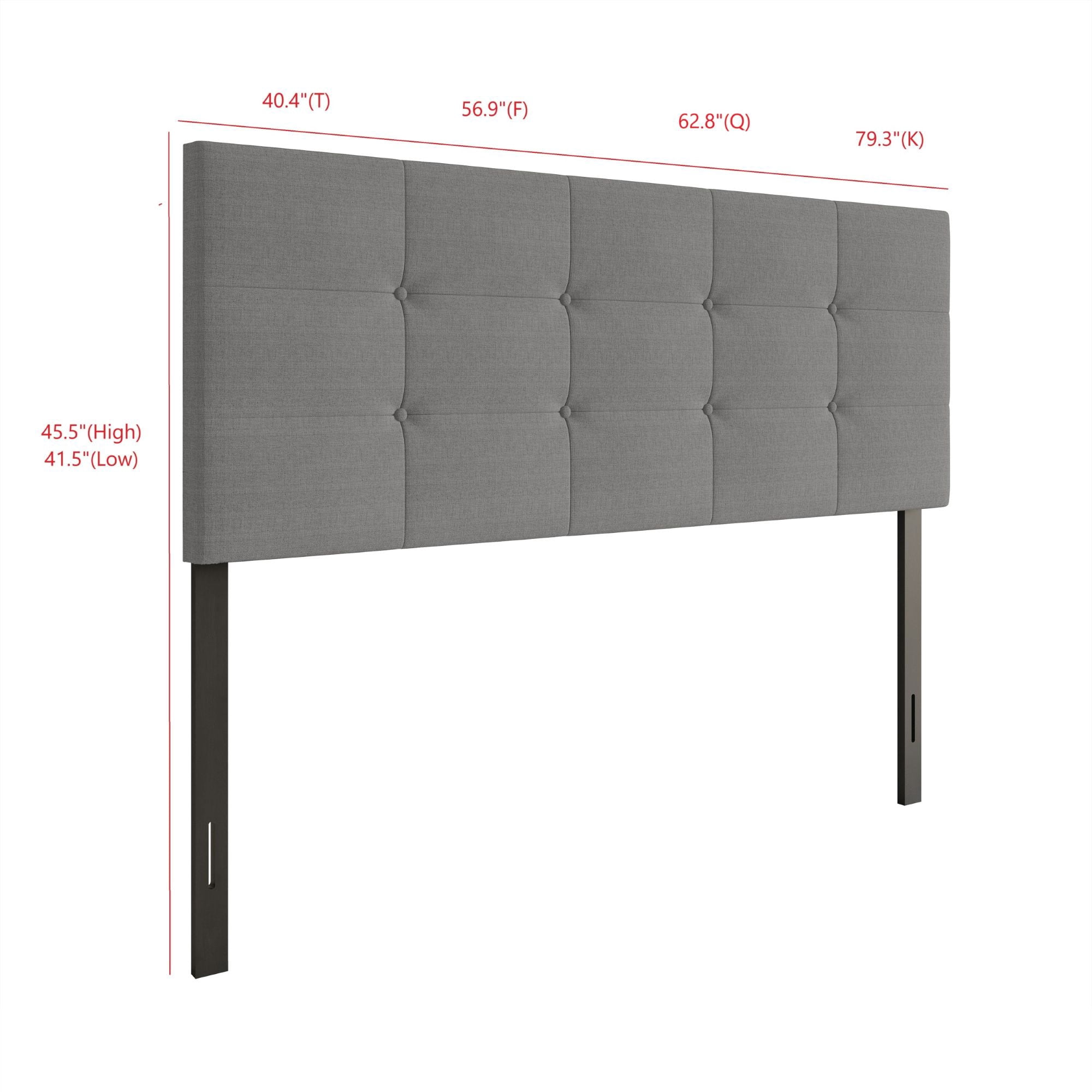 Home Design Gina Upholstered Headboard with Altoona Dresser and 2 Nightstands; Bedroom Set