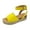 Yellow, variant on Woman Summer Sandals Open Toe Casual Platform Wedge Shoes Casual Canvas Shoes Yellow 38