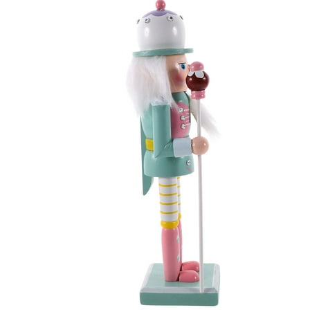 PTOOTP Wooden Nutcracker Christmas Decoration Green Figurine for Indoor Holiday Home Decor