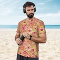 thumbnail image 4 of Wukai Yellow Flowers Print Men's Short-Sleeved Mesh T-Shirt,Quick-Dry Short Sleeve Workout T-Shirt-Medium, 4 of 8