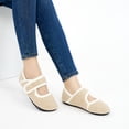 thumbnail image 6 of Ecetana Women's Fuzzy Mary Jane House Slippers with Adjustable Strap, 6 of 7