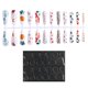 thumbnail image 2 of 24 piezas de uñas postizas con cintas adhesivas cara Presione en uñas postizas de moda para decoración de uñas DIY mujeres niñas - Tema Tema Macarena Uñas postizas, 2 of 7