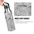 thumbnail image 2 of ALAZA Artistic Line Water Bottle Insulated Flask Stainless Steel Straw Lid 20 oz, 2 of 6