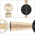 thumbnail image 5 of JONATHAN Y Katia 5.13" 2-Light Modern Designer Iron/Wood Double Sided Hourglass LED Sconce, Light Brown/Black, 5 of 11