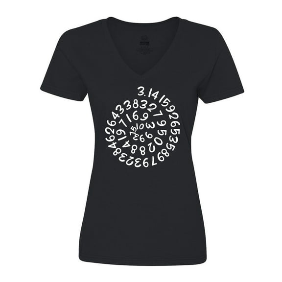 Inktastic Pi Day Pi Numerals in Spiral Women's V-Neck T-Shirt