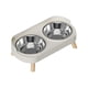 thumbnail image 2 of CaiYueKe Non-Slip Elevated Dog Bowls Stainless Steel Double Pet Feeder Dish Anti-Tip Spill Proof Bowls for Cats Small Dogs Senior Pets Food Water Bowls with Neck Support Easy Clean Feeding Station, 2 of 6