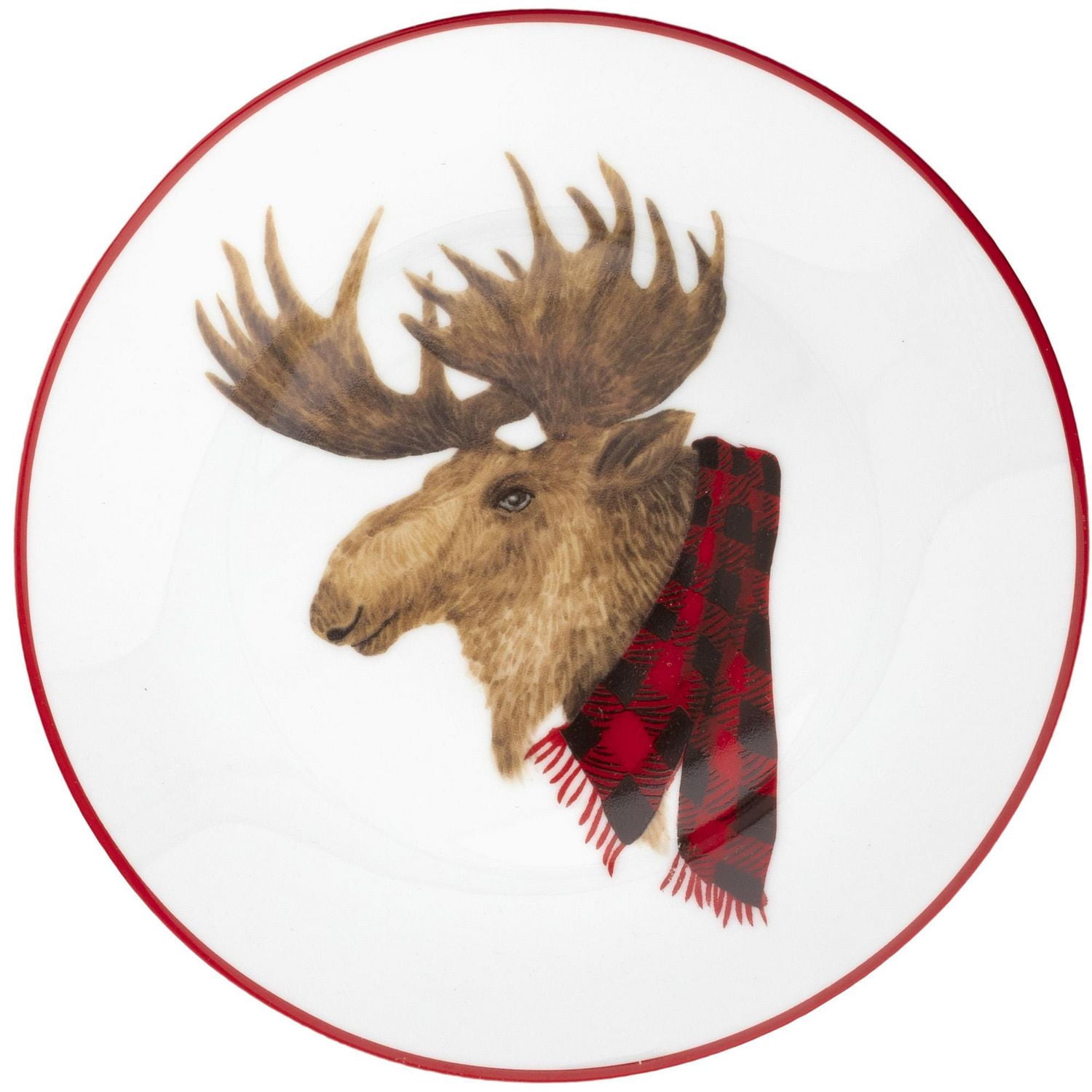 Canadiana 4-pack side plate set,  Moose and Bear