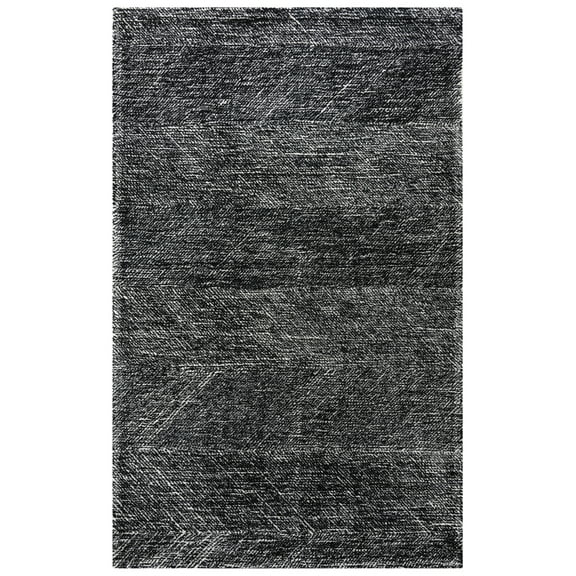 Gatney Rugs Manchester Area Rug ETC101 Black Waves Angled 7' 6" x 9' 6" Rectangle