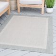 thumbnail image 6 of 8ft Round Water Resistant, Large Indoor Outdoor Rugs for Patios, Front Door Entry, Entryway, Deck, Porch, Balcony | Outside Area Rug for Patio | Gray, Solid Border | Size: 7'10'' Round, 6 of 6