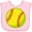 AD-Pink, variant on Inktastic Personalized Softball Boys or Girls Baby Bib
