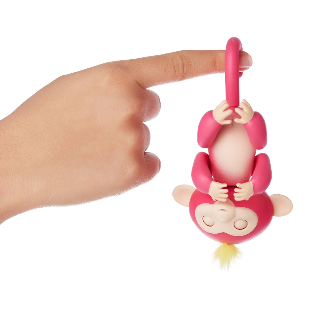 . Authentic WowWee Fingerlings Interactive Baby Monkey Bella Pink 
