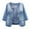 A17 Blue, variant on Womens Jean Jacket Short Sleeve Colored Cropped Denim Jacket Light Wash Short Trucker Coat Light Blue L