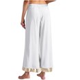 thumbnail image 6 of iiniim 2pcs Women Liturgical Praise Dancewear Long Sleeve Metallic Color Irregular Hem Worship Dress Wide Leg Pants White XXL, 6 of 7