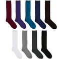 thumbnail image 2 of 6 Pairs Alexa Rose Woman Knee High Striped Solid Design Dress Casual Socks- Assorted Colors (Colors), 2 of 3