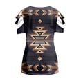 thumbnail image 4 of Blusa de manga corta con cuello en V y cremallera suelta para mujer OAVQHLG3B Store lin121212, 4 of 4