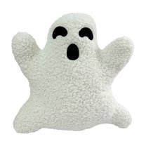 Halloween Ghost Pillow - Cute Ghost-Shaped Throw Pillow, Soft Plush Decorative Cushion for Bed, Sofa, Party Decor, and Anthropology Fall Decor