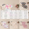 thumbnail image 5 of Toddler Girl 2T 3T 4T 5T Summer Outfits 2Pcs Clothes Floral Print Short Sleeve Tee Casual Knit Shorts Set Kaprioy Girl Summer Outfits, 5 of 6