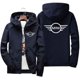 thumbnail image 5 of Chaqueta Bomber con capucha y cremallera para hombre, último estampado de patrón Mini Cooper, cortavientos informal Xipper, coche de moda, primavera y otoño, 5 of 5