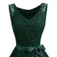 thumbnail image 5 of Market In The Box Women Floral Lace V Neck Sleeveless Bridemaid Party Dress, 5 of 7