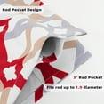thumbnail image 2 of DriftAway Alexander Spiral Geo Trellis Pattern Window Curtain Valance Rod Pocket 24"L x 52"W Plus 2" Header Red/Gray, 2 of 7