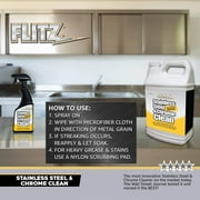 Flitz Stainless Steel Appliance Polisher & Degrease Multi-Surface Metal Cleaner, Streak-Free Shine, 16 oz