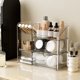 thumbnail image 1 of Uuiauoio Clear Makeup Organizer - Compartment Cosmetic and Jewelry Holder with 2 Drawers - Vanity Storage Box for Makeup, Skincare, Accessories, and Jewelry Display, 1 of 6