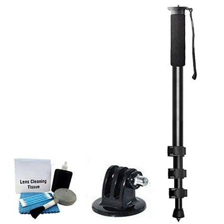 Image of 72-Inch Monopod Pro Series Lightweight Heavy Duty Monopod with Quick Release For GoPro Hero 4 Hero3+ Hero 3 Black Silver White (Or Nikon Canon Sony DSLR Camera)+ Carrying Case + Cleaning Kit