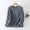 Blue, variant on Womens Fleece Fuzzy Sweatshirt Long Sleeve Plush Loungewear Winter Warm Pajama Tops Soft Fluffy Pullover