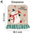 thumbnail image 3 of PULLIMORE 2 Pcs Christmas Chair Back Covers Santa Claus Snowman Dining Seat Slipcovers Festive Home Decor, 3 of 7