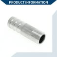 thumbnail image 6 of Unique Bargains Hose Barb Fittings 3/8" Male BSPT Tubing Connector for Air Water Oil Gas Fuel 304 Stainless Steel 2 Pcs Silver Tone, 6 of 6