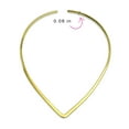 thumbnail image 3 of Bling Jewelry Womens Slender V Shape Choker Necklace for Teens 14K Yellow Gold Plated Modern Style, 3 of 4