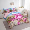 thumbnail image 3 of Homewish Pink Boots Twin Bedding Sets 7-Piece for Teens Adults Female,Chic Floral Flowers Bedding Comforter Set Microfiber,Western Cowgirl Breathable Sheet Sets,Microfiber Bedroom Decor,Reversible, 3 of 8
