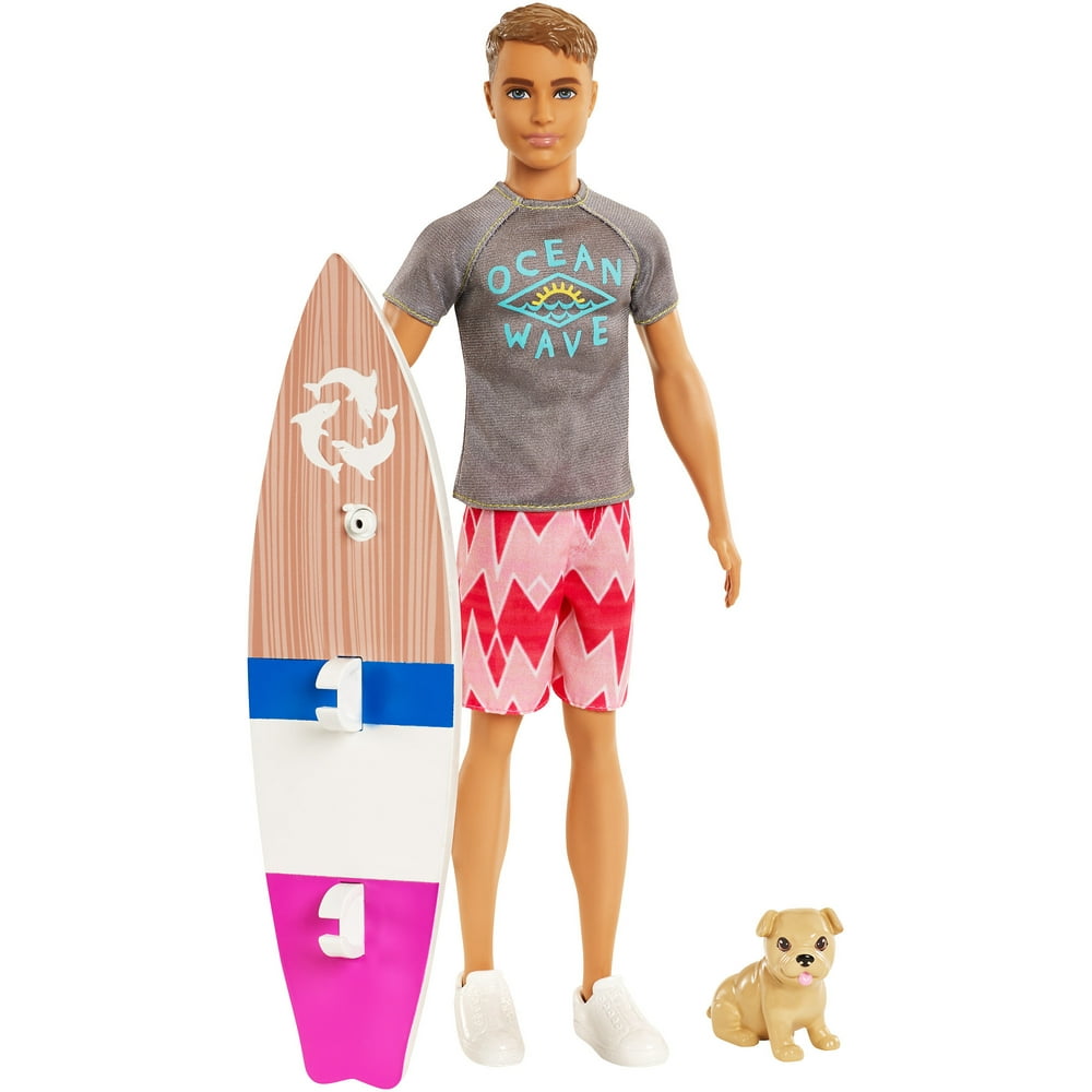 Barbie Dolphin Magic Ken Doll with Puppy & Surfboard - Walmart.com