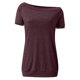 thumbnail image 4 of Blusa de manga corta con hombros descubiertos para mujer - Camiseta informal de verano de color liso, 4 of 6