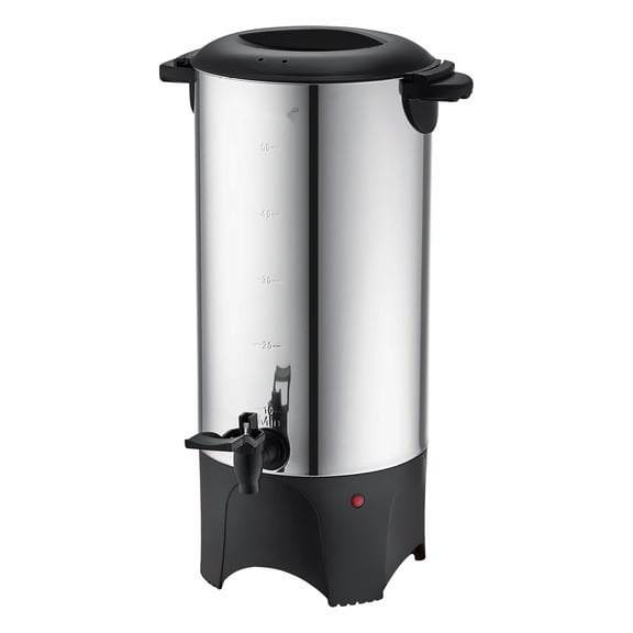 Coffee Urn 50 Cup Stainless Steel - Fast Brew Commercial Coffee Dispenser with Keep Warm Function, Premium Filter, Cool Touch, 7.4L Capacity for Home & Office