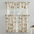 thumbnail image 4 of No. 918 Bristol Coffee Shop Semi-Sheer Rod Pocket Kitchen Curtains, 54"x36", Curtain Sets, Off-White, 4 of 5