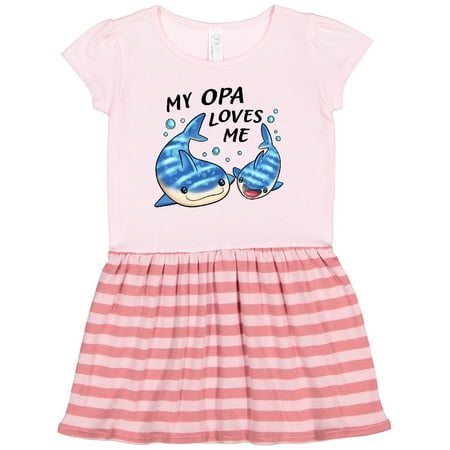 

Inktastic My Opa Loves Me- Whale Shark Gift Toddler Girl Dress
