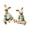 A, variant on B Resin Easter Rabbit Figurines For Home Decor Cartoon Bunnies Set Of 2 Desktop Courtyard Ornaments