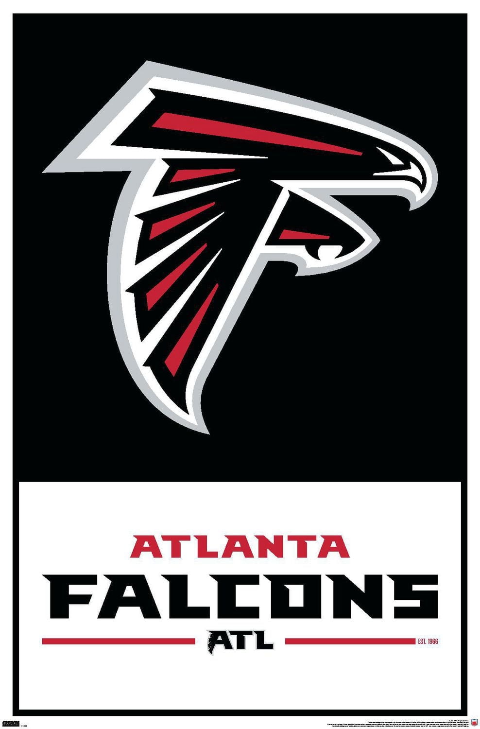 NFL Atlanta Falcons - Logo 21 Wall Poster, 22.375" x 34"
