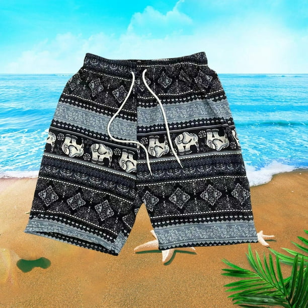 Pantalones cortos de playa para hombre para mujer Banadores de playa Ropa ligera Pantalones cortos hippie de pierna ancha Pantalones cortos con patron