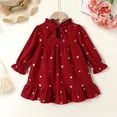 thumbnail image 5 of Younger Tree Toddler Girls Dresses Kid Fall Winter Long Sleeve Crew Neck Dresss Clothes with Bag for 4-5T, 5 of 8