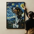thumbnail image 6 of Bluetick Coonhound Dog Starry Night Canvas Wall Art Prints, Dog Art Canvas Painting Poster,Pet Canvas Painting Puppy Artwork 8x12 inches, 6 of 6