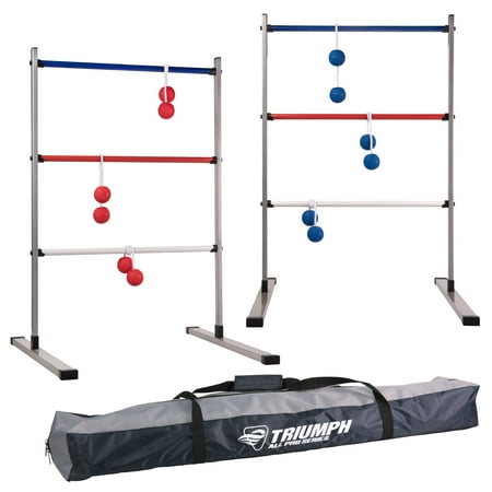 Triumph All Pro Series Press Fit Outdoor Ladderball Set Includes 6 Soft Ball Bolas and Durable Sport Carry