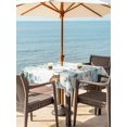 thumbnail image 2 of Outdoor Tablecloth with Umbrella Hole and Zipper, Green Grey Pumpkins Fall Square Table Cloth 60x60 Inch Waterproof Tablecloth, Thanksgiving Eucalyptus Leaves Picnic Table Cover for Patio Camping, 2 of 7