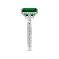 thumbnail image 3 of ANGARA Vintage Inspired Lab Grown 2.85 Ct Emerald Hidden Halo Engagement Ring for Women in 14K White Gold (Size-10x8mm) | May Birthstone, Anniversary, Jewelry Gift for Women | Lab-Grown Emerald Ring, 3 of 8