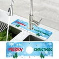 thumbnail image 4 of Christmas Tree Snowflakes Dish Drying Mat for Kitchen Sink Splash Guard Behind Faucet Sink Mat Absorbent Fast Drying Faucet Draining Mat for Bathroom Kitchen 5.5"×15", 4 of 6