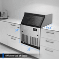 thumbnail image 2 of Coolake Commercial Under Counter Ice Maker 450lbs/24H with 130lbs Storage, Descaling Water Filter, Ice Ready in 5-15 min, DOE ETL Listed, 115V, 2 of 6