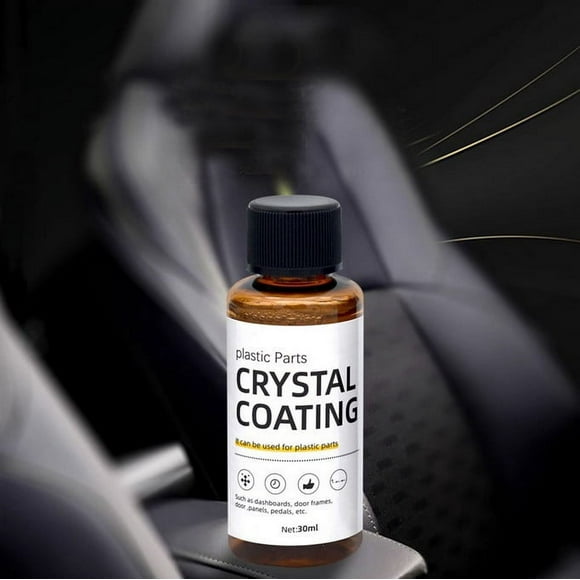 Kit de restauración de plástico para el interior del automóvil de 30 ml: rejuvenecimiento del tablero, protección UV, pulidor fácil de aplicar para superficies de cuero y plástico, detalles de