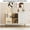 White body + marble pattern, variant on Buffet Sideboard Cabinet with Storage, Large Fluted Kitchen Sideboard Cabinet with 2 Glass Doors 3 Drawers and Shelves, Faux Marble Top Buffet Table for Dining Room, Living Room